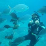 ダイビングをする人